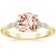 18K Yellow Gold Nadia Diamond Ring, smalltop view