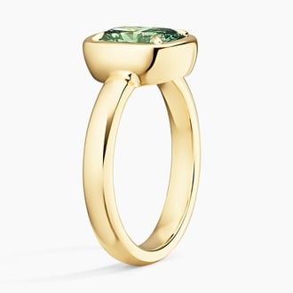 Andrea Bezel Prong Pacific Green Cushion Lab Diamond Ring (2 ct. tw.)