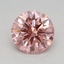 0.62 Ct. Fancy Vivid Pink Round Lab Grown Diamond