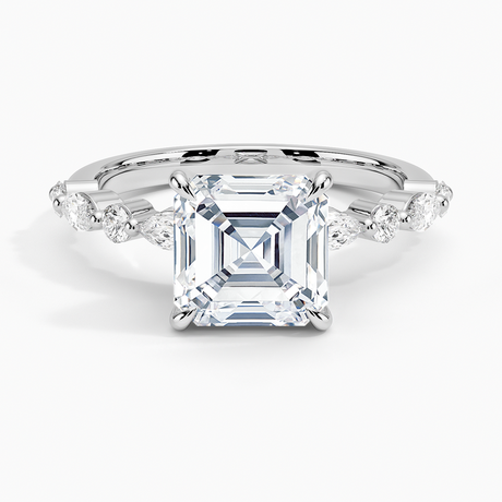 Round and Marquise Engagement Ring