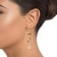 The Desiri Earrings, smalltop view on a hand