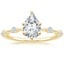 18K Yellow Gold Aimee 1.4mm Diamond Ring, smalltop view