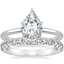 18K White Gold Audrey Perfect Fit Solitaire Ring with Luxe Sienna Diamond Ring (5/8 ct. tw.)