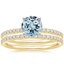 18KY Aquamarine Ballad Diamond Bridal Set (1/3 ct. tw.), smalltop view