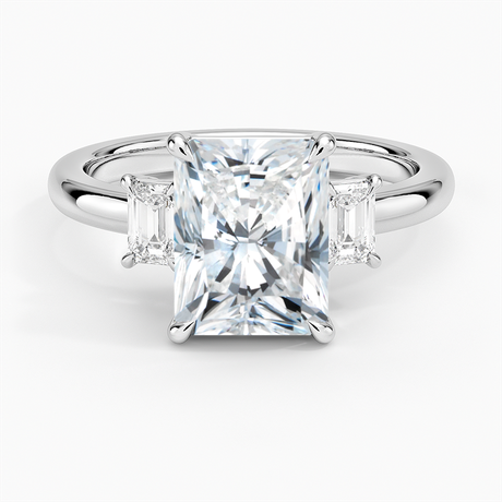 Platinum Petite Rhiannon Three Stone Diamond Ring (1/4 ct. tw.)