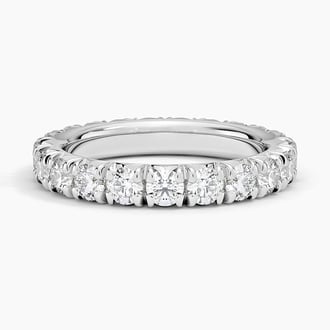 French Pavé Eternity Lab Diamond Ring