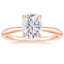 14K Rose Gold Freesia 2mm Solitaire Ring, smalltop view