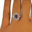 The Nashira Ring, smalltop view on a hand