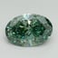 3.31 Ct. Fancy Vivid Green Oval Lab Grown Diamond