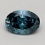 0.53 Ct. Fancy Vivid Greenish Blue Oval Lab Grown Diamond