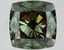 3.28 Ct. Fancy Vivid Green Cushion Lab Grown Diamond