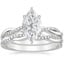 18K White Gold Petite Twisted Vine Diamond Bridal Set (1/4 ct. tw.)
