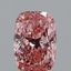 1.10 Ct. Fancy Vivid Pink Cushion Lab Grown Diamond