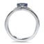 Celtic Inspired Claddagh Ring, smallside view