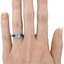 The Sachiko Ring, smallzoomed in top view on a hand