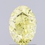 0.95 Ct. Fancy Intense Yellow Oval Lab Grown Diamond