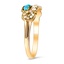 The Prado Ring, smalltop view on a hand