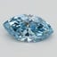 0.90 Ct. Fancy Vivid Blue Marquise Lab Grown Diamond
