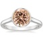 18K White Gold Luna 2mm Bezel Ring, smalltop view