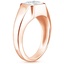 14K Rose Gold Haiden Bezel Ring, smallside view