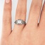 The Titania Ring, smalltop view on a hand