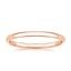14K Rose Gold 1.5mm Slim Profile Wedding Ring, smalltop view
