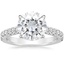 18K White Gold Sienna Half Coverage Diamond Ring, smalltop view
