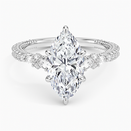 18K White Gold Primrose Diamond Ring