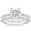 18KW Moissanite Dominique Diamond Bridal Set, smalltop view