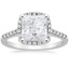 Platinum Odessa Halo Diamond Ring (1/5 ct. tw.), smalltop view