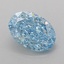 1.07 Ct. Fancy Vivid Blue Oval Lab Grown Diamond