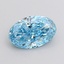 2.10 Ct. Fancy Vivid Blue Oval Lab Grown Diamond