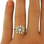 The Nicola Ring, smalltop view on a hand