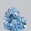0.99 Ct. Fancy Vivid Blue Heart Lab Grown Diamond