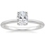 18K White Gold Freya Ring, smalltop view
