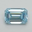 1.54 Ct. Fancy Vivid Blue Emerald Lab Grown Diamond