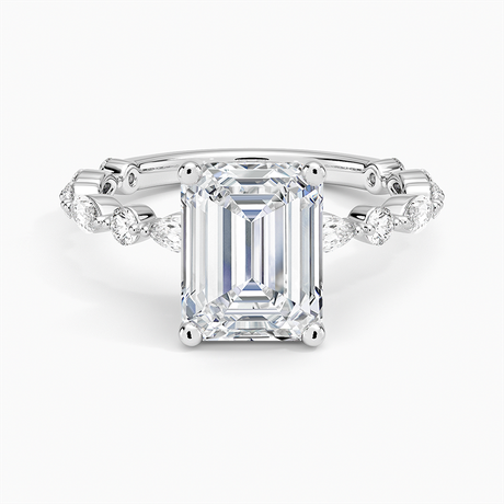 Alternating Marquise and Round Diamond Setting