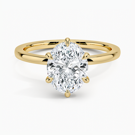 Secret Halo Six-Prong Diamond Ring