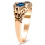 The Julianna Ring, smalltop view on a hand