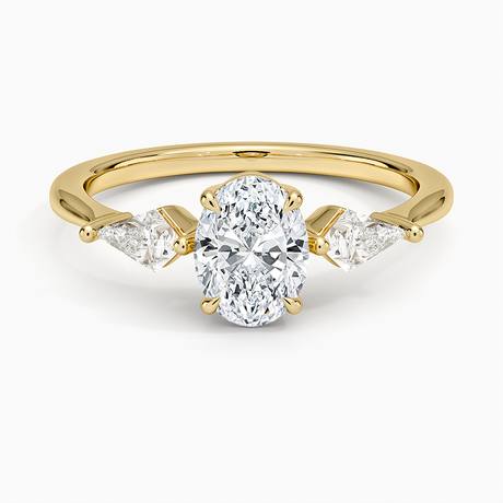 Luxe Cometa Three Stone Diamond Ring - Brilliant Earth