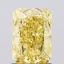 1.27 Ct. Fancy Vivid Yellow Radiant Lab Grown Diamond