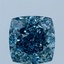 3.07 Ct. Fancy Vivid Blue Cushion Lab Grown Diamond