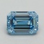 1.07 Ct. Fancy Vivid Blue Emerald Lab Grown Diamond