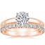 14K Rose Gold 3mm Comfort Fit Ring with Luxe Sienna Diamond Ring (5/8 ct. tw.)