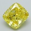 2.64 Ct. Fancy Vivid Yellow Cushion Lab Grown Diamond