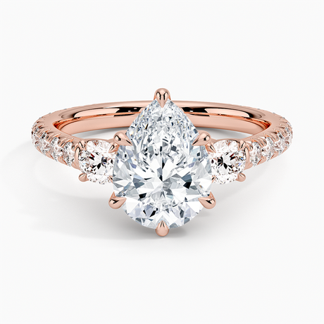 14K Rose Gold Gramercy Three Stone Diamond Ring (3/4 ct. tw.)
