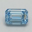 1.13 Ct. Fancy Vivid Blue Emerald Lab Grown Diamond