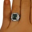 The Charis Ring, smallzoomed in top view on a hand