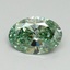 1.28 Ct. Fancy Vivid Pacific Green Oval Lab Grown Diamond