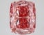4.91 Ct. Fancy Vivid Brownish Pink Cushion Lab Grown Diamond